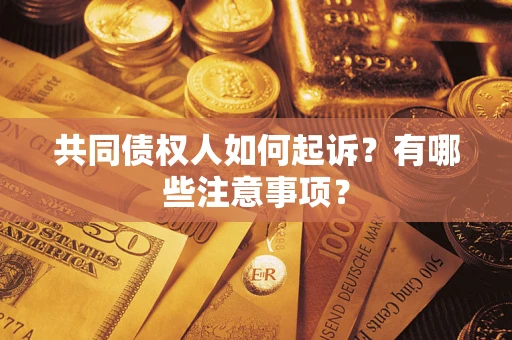 济南共同债权人如何起诉？有哪些注意事项？
